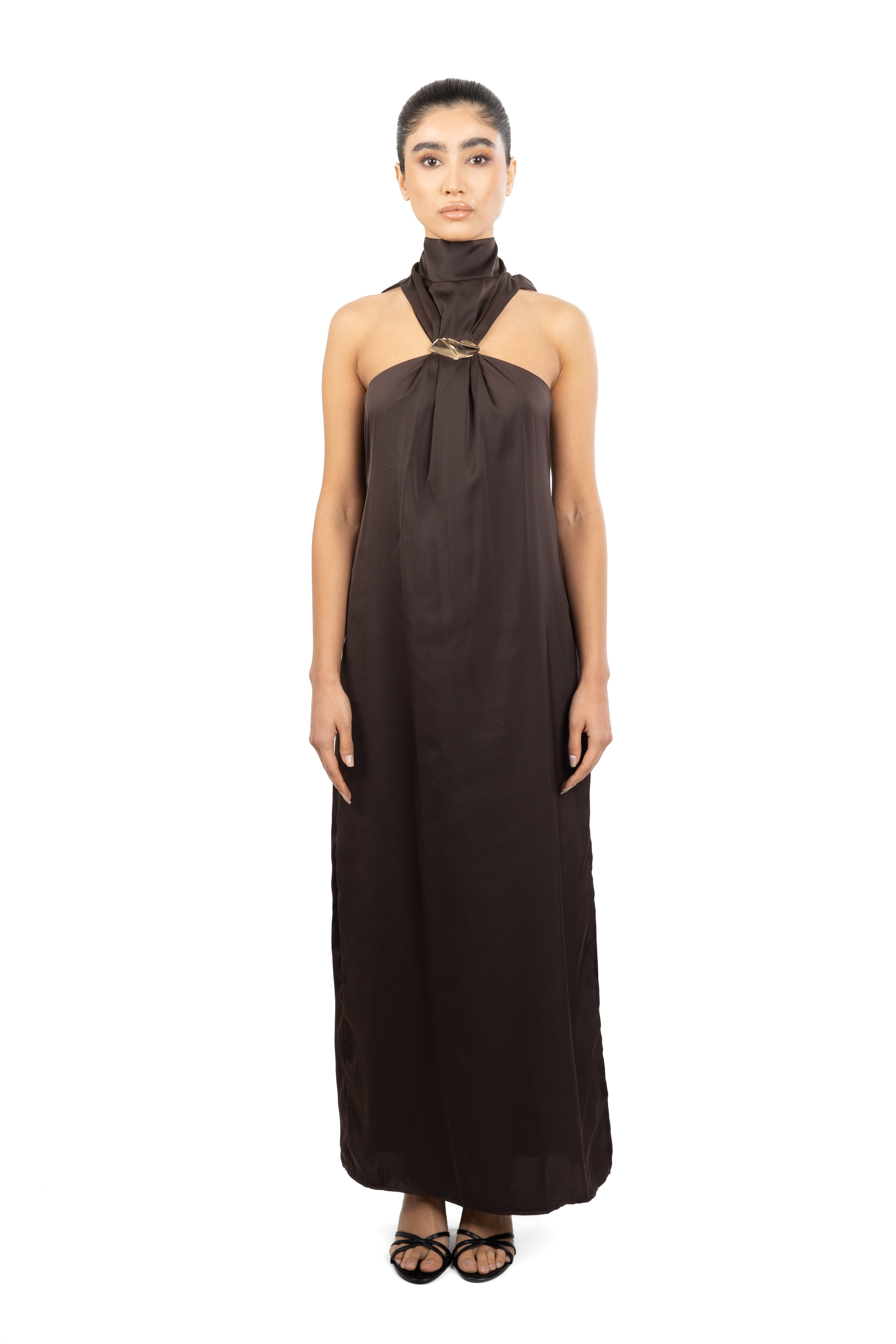 MOCHA High-Neck Dress