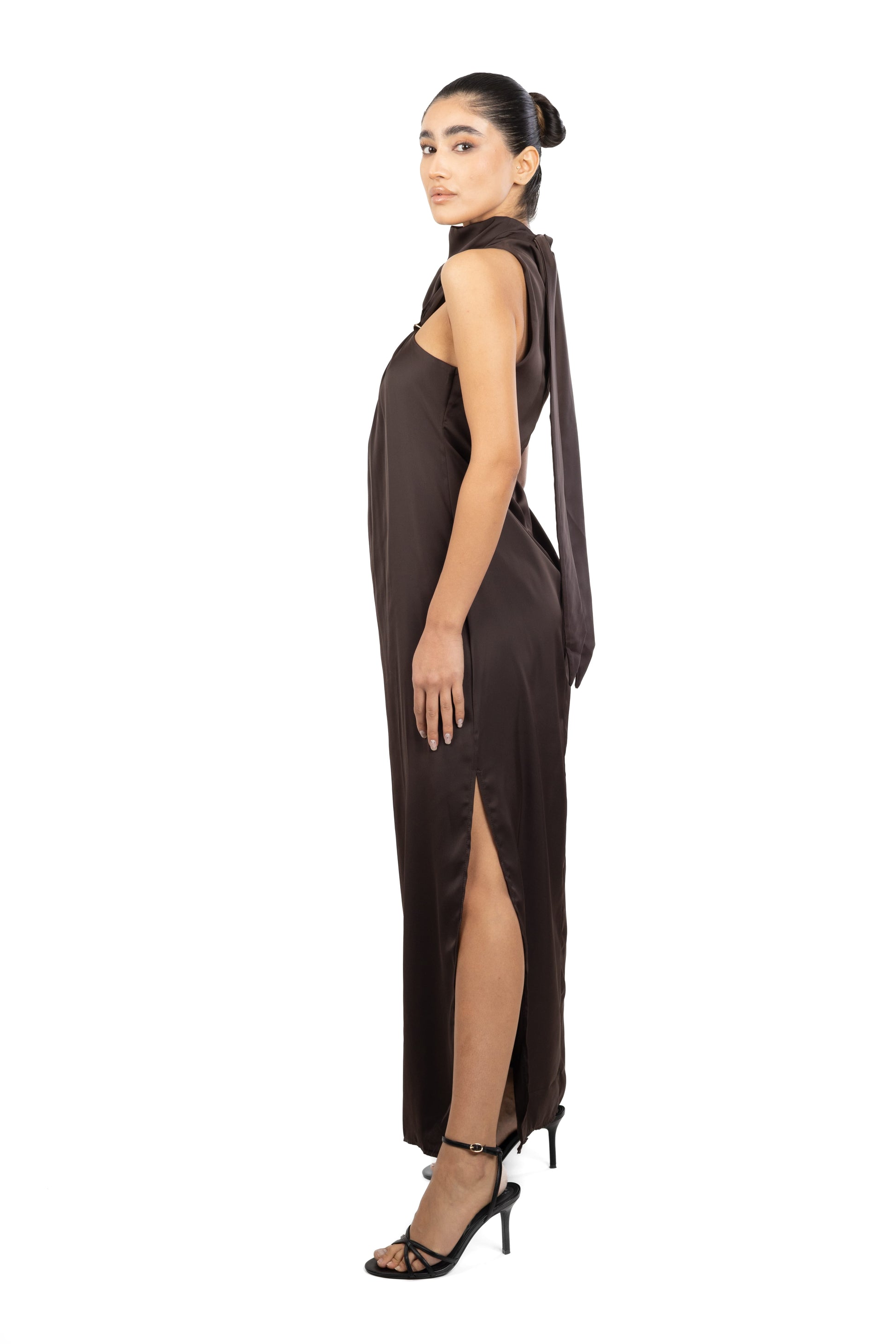 MOCHA High-Neck Dress