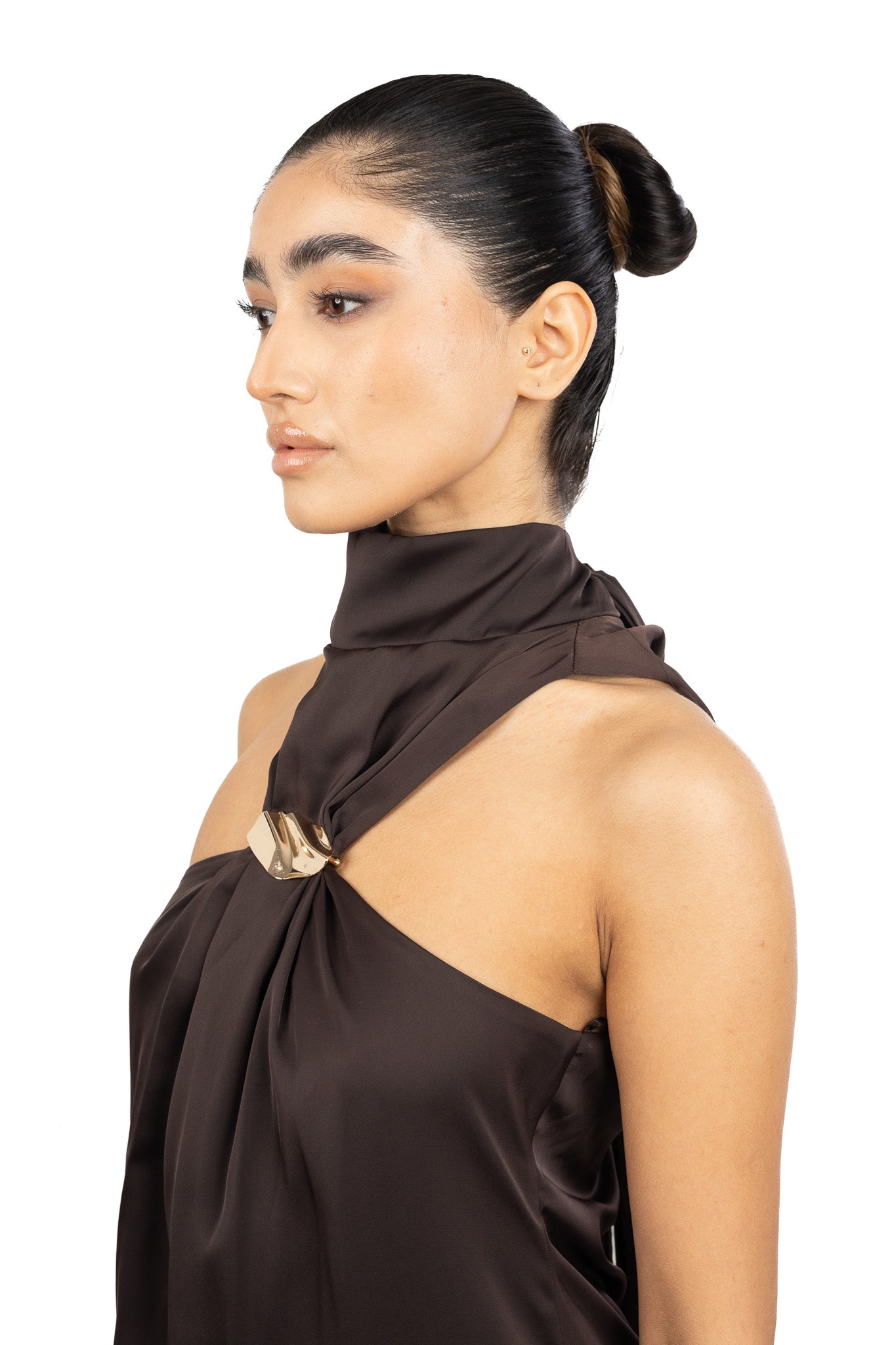 MOCHA High-Neck Dress