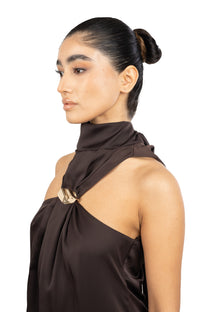 MOCHA High-Neck Dress